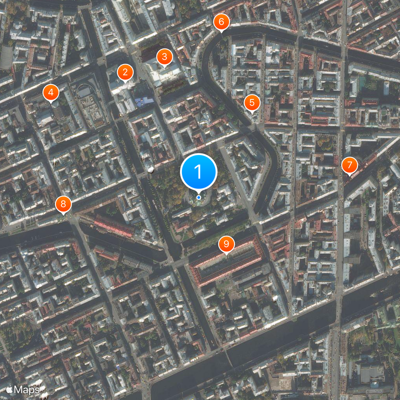 St. Nicholas Naval Cathedral, St. Petersburg Map