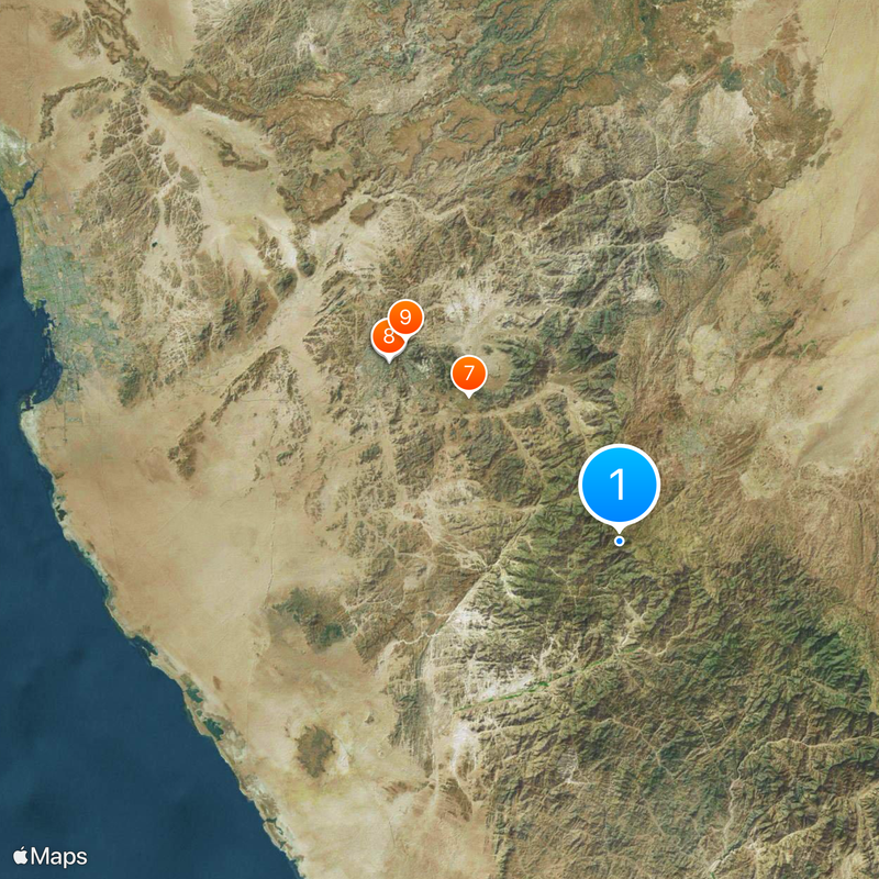 Sarawat Mountains Map