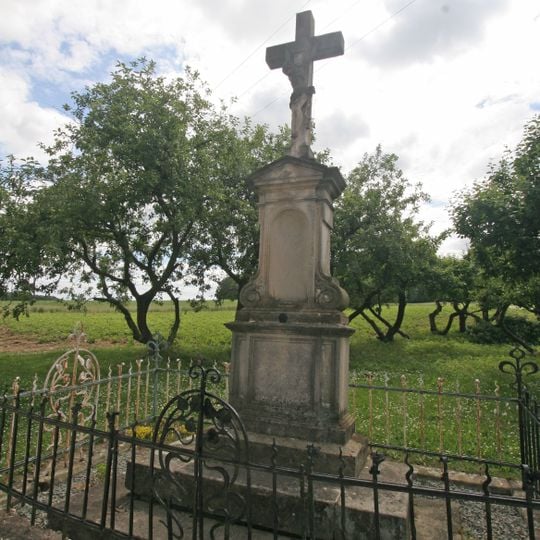 Pamětní kříž na křižovatce v Jeřičkách