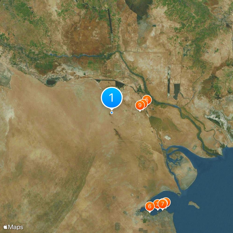 Gobernación de Basora Mapa