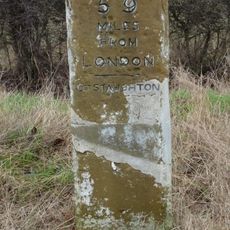 Milestone, Kimbolton Road, W of pump house