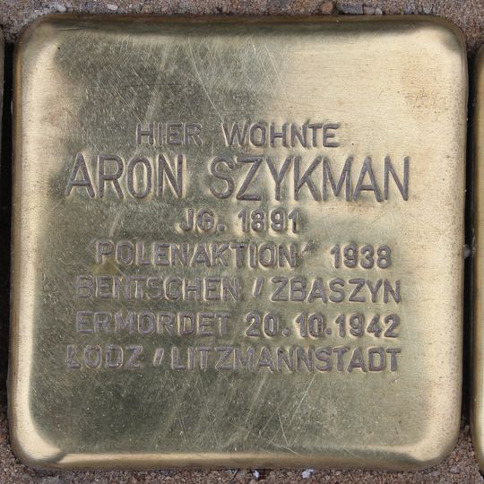 Stolperstein für Aron Szykman