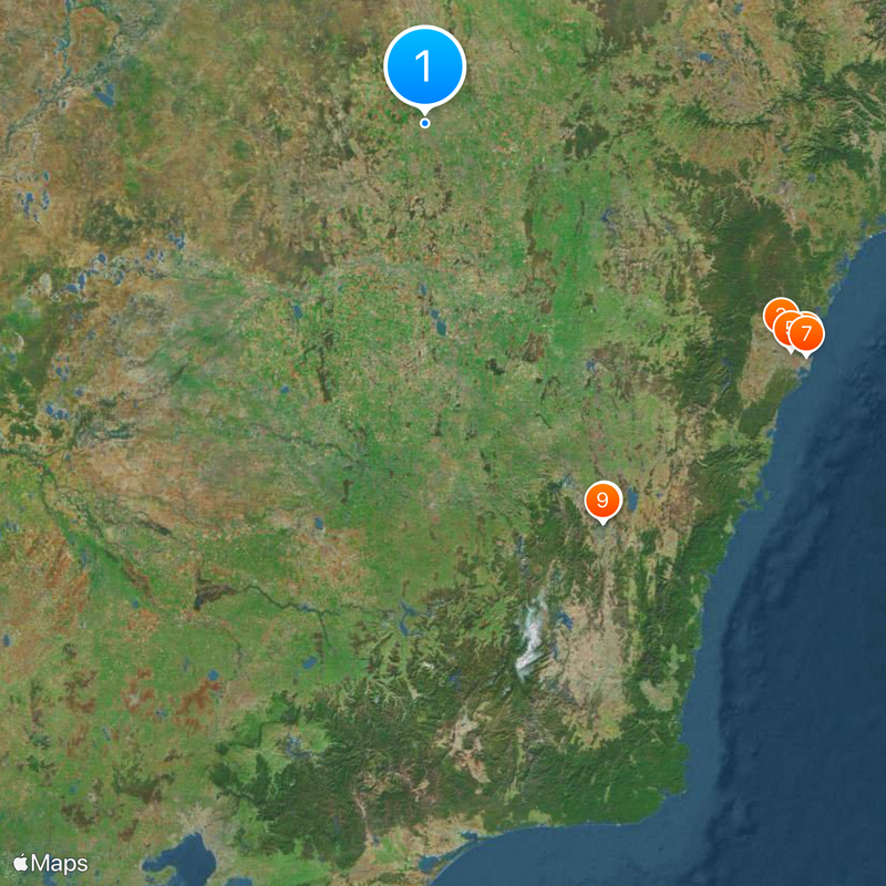 Nova Gales do Sul Mapa
