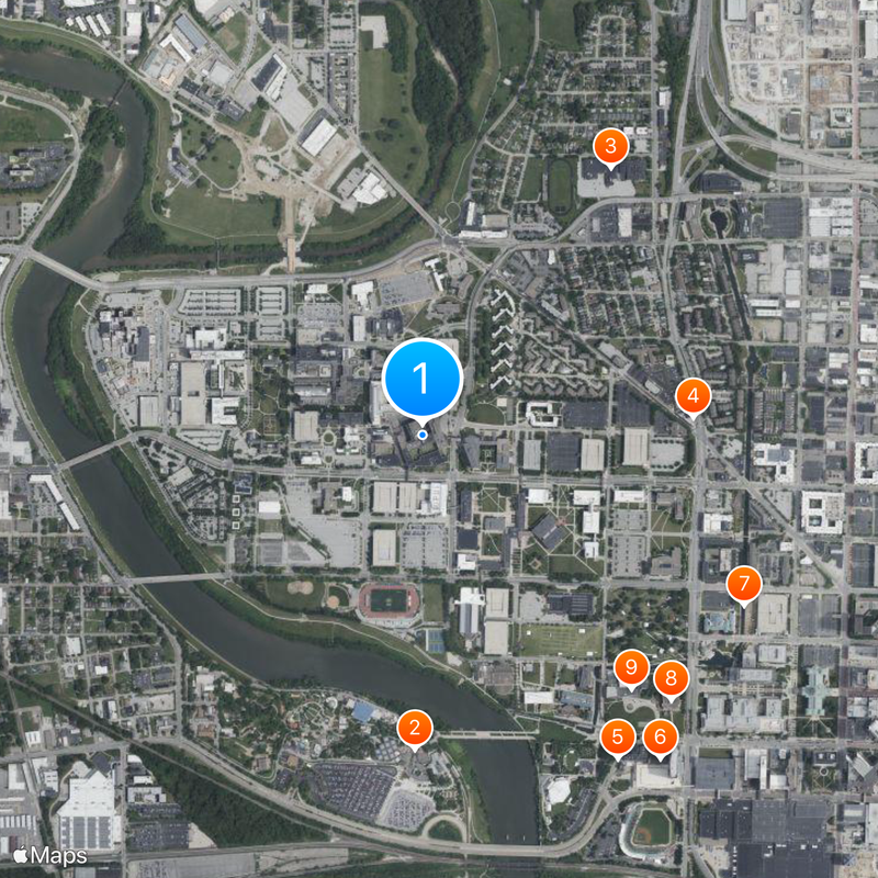 Indiana University School of Medicine Map