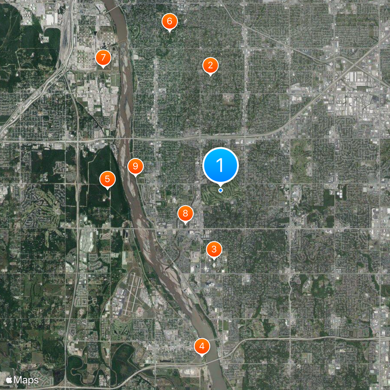 Southern Hills Country Club Karte