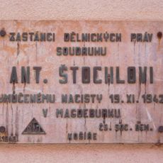 Plaque to Antonín Štochl