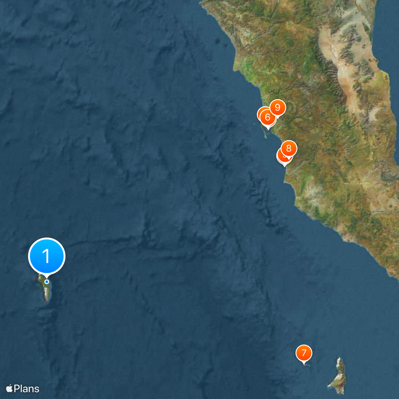 Guadalupe Island Map