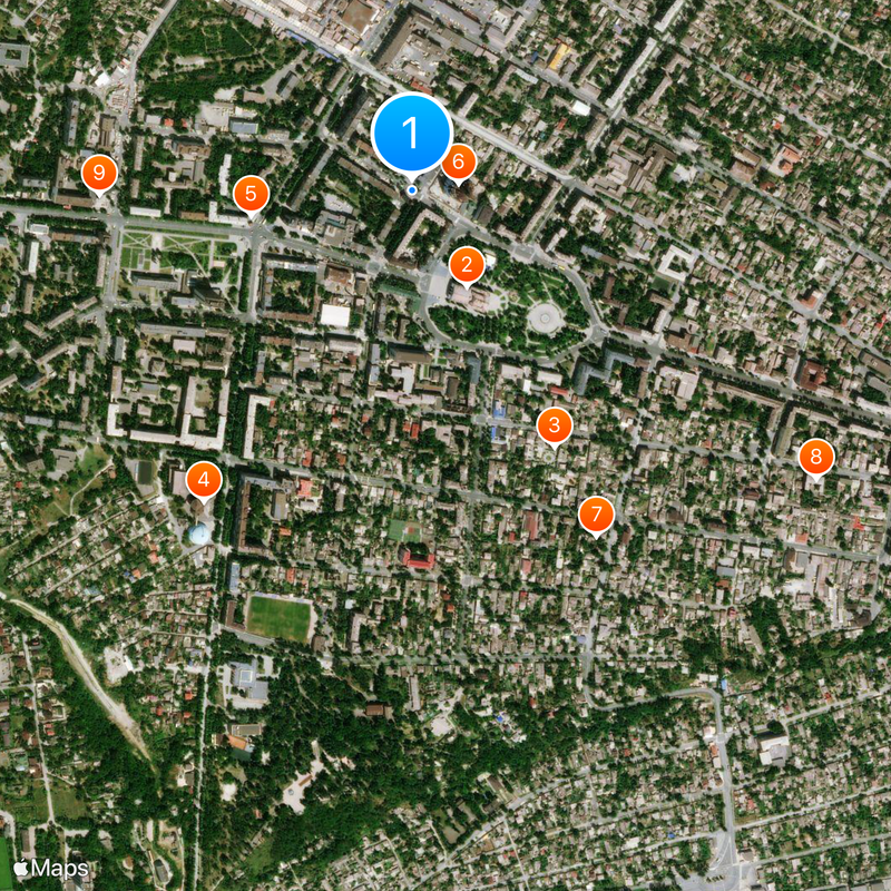 Old city watertower, Mariupol Map