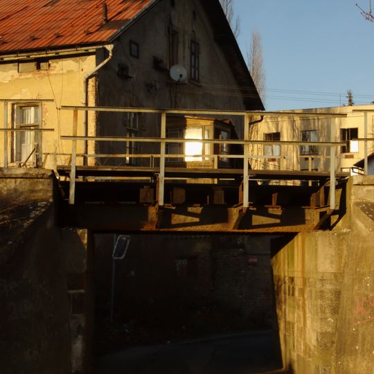 Railway bridge over K. H. Borovského street in Slaný