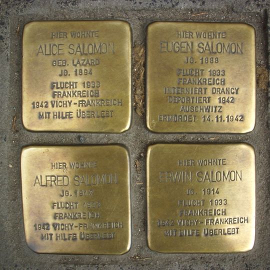 Stolperstein en memoria de Alice Salomon geb. Lazard