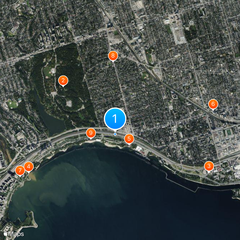 Gardiner Expressway Mappa