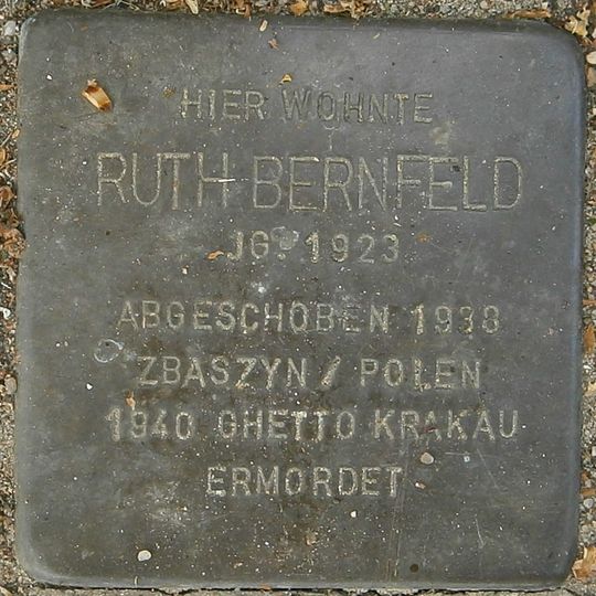 Stolperstein dedicated to Ruth Bernfeld