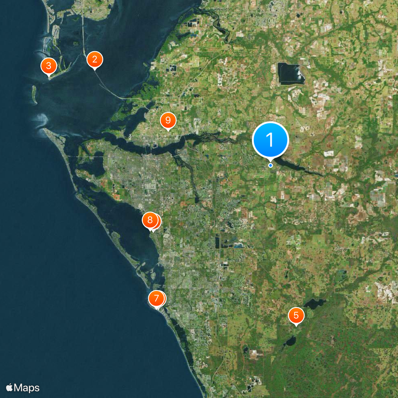 Contea di Manatee Mappa