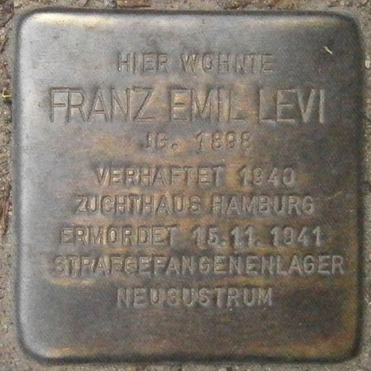 Stolperstein en memoria de Franz Emil Levi