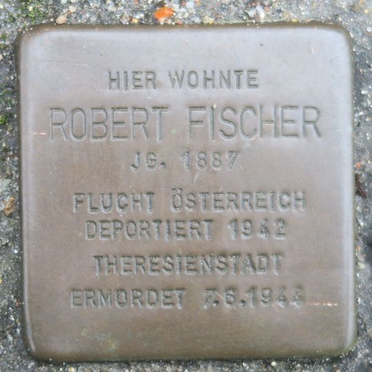 Stolperstein dedicated to Robert Fischer