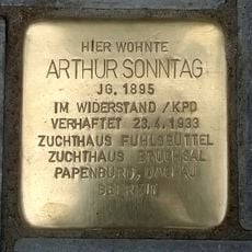Stolperstein en memoria de Arthur Sonntag