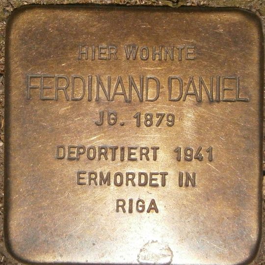 Stolperstein dedicated to Ferdinand Daniel