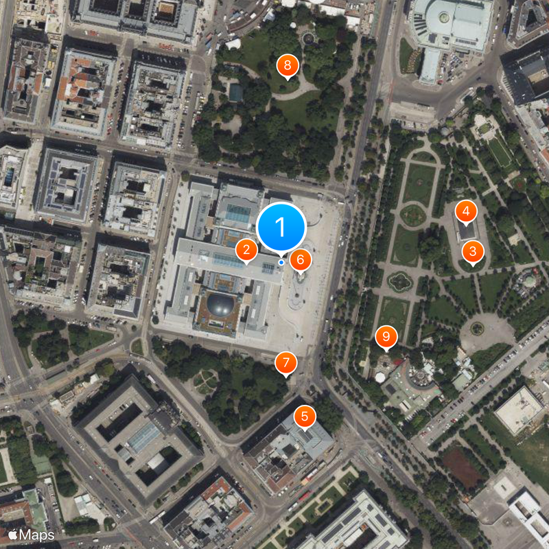 Österreichisches Parlament Karte