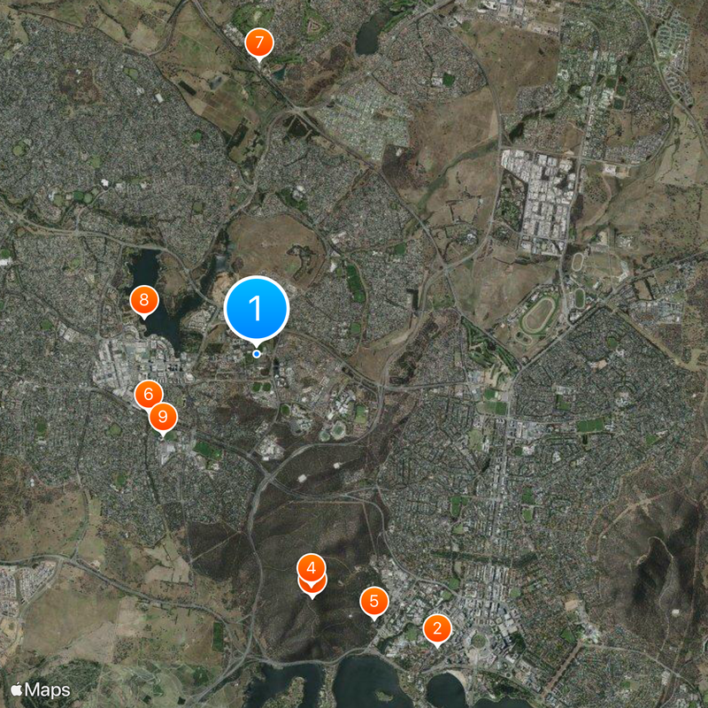 University of Canberra Map