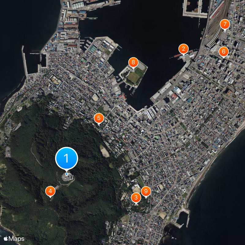 Mount Hakodate Map
