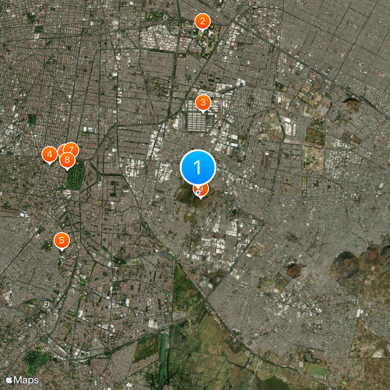 Cerro de la Estrella Mappa