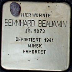 Stolperstein à la mémoire de Bernhard Benjamin