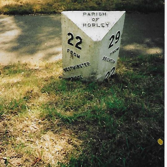 Milepost, Pentridge Common, Horley Road, 200m N of jct with A2044