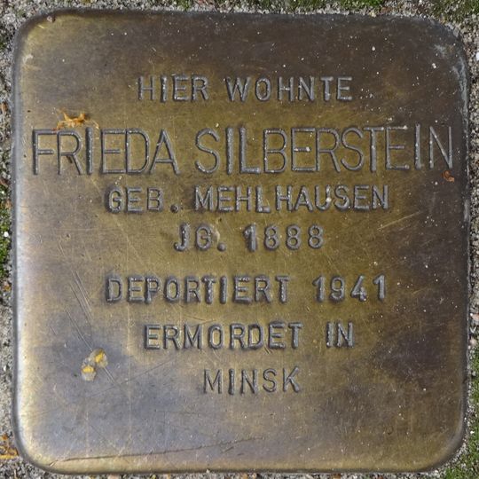 Stolperstein dedicated to Frieda Silberstein