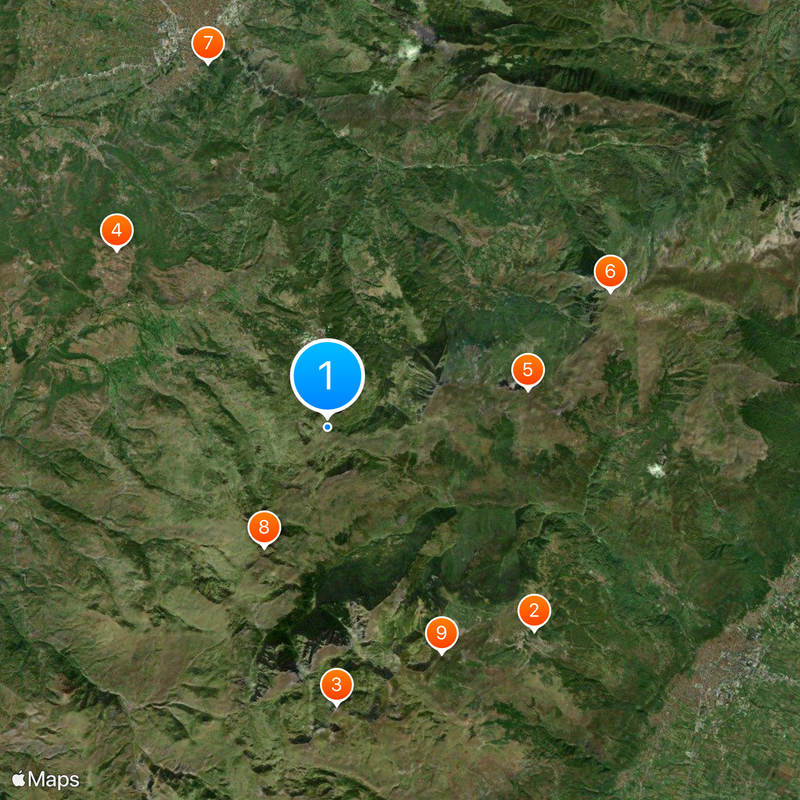 Šar Mountains Map