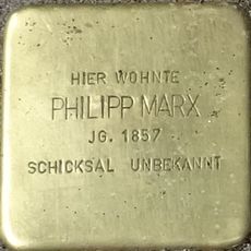 Stolperstein dedicated to Philipp Marx