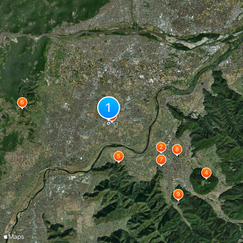 Stade olympique de Nagano Carte