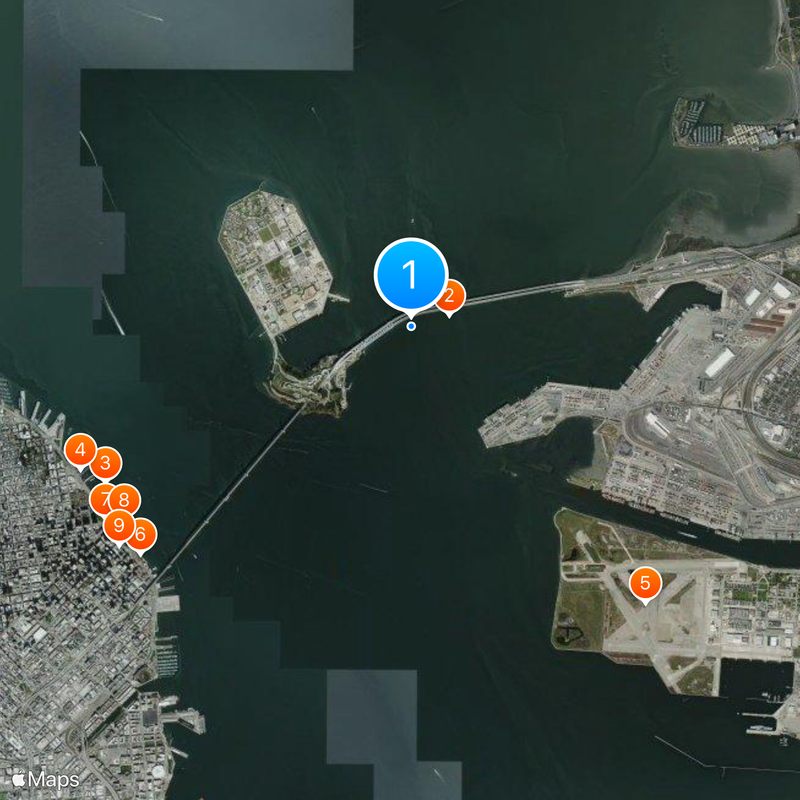Eastern span replacement of the San Francisco–Oakland Bay Bridge Carte