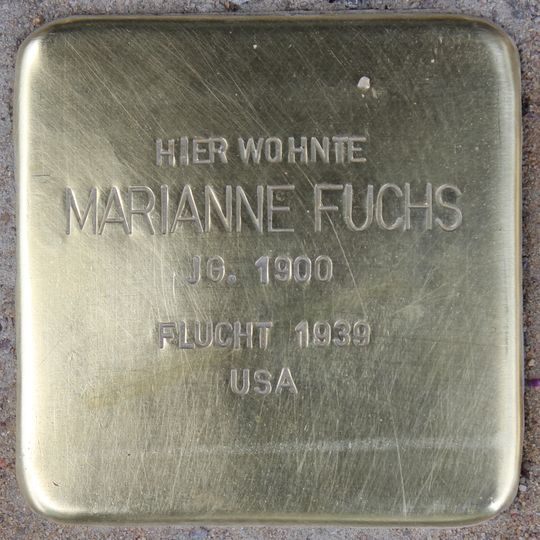 Stolperstein en memoria de Marianne Fuchs