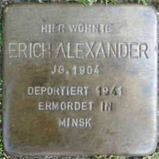 Stolperstein dedicated to Erich Alexander
