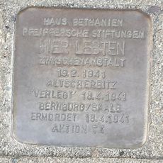 Stolperstein à la mémoire de Behinderte aus dem Haus Bethanien