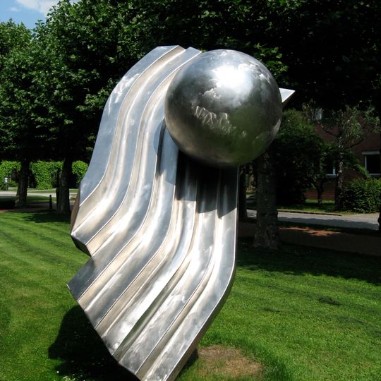 Woge mit zwei Kugeln diametral