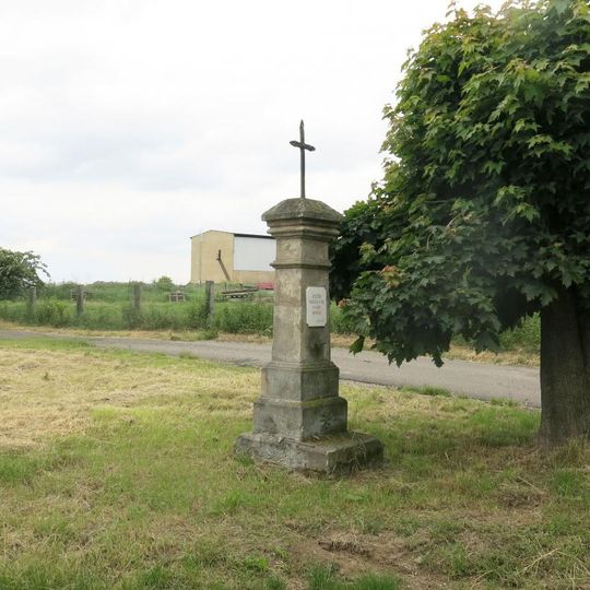 Kříž na rohu ulic Jatecké a Stránecké ve Mšeně