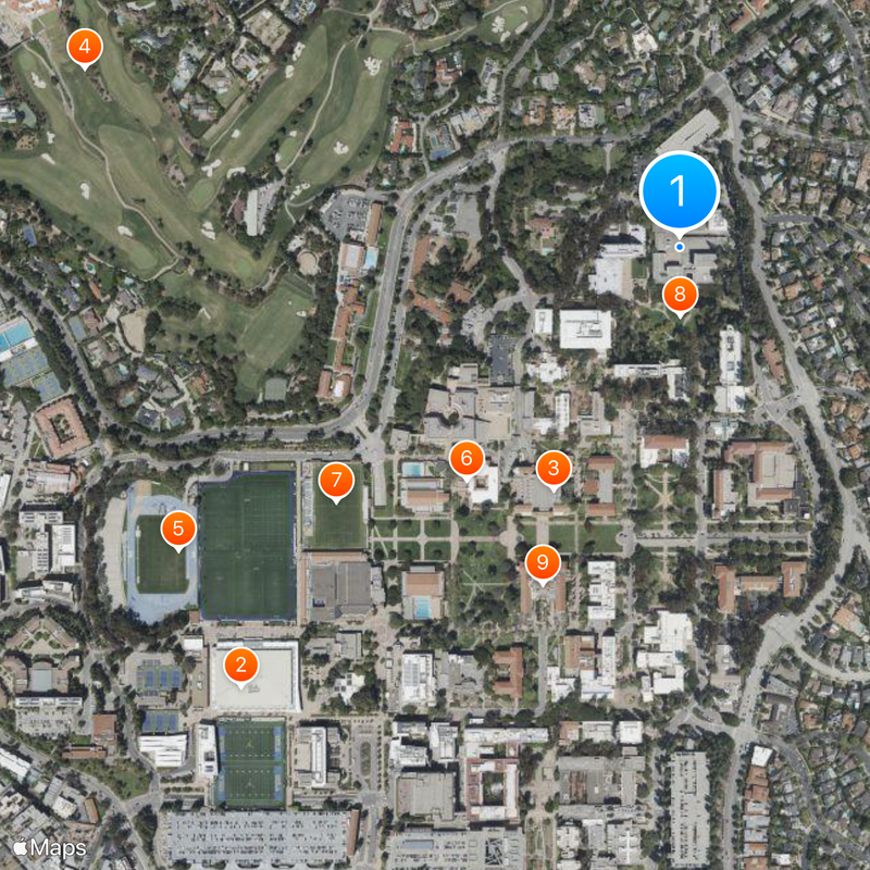 UCLA School of Theater, Film and Television Map