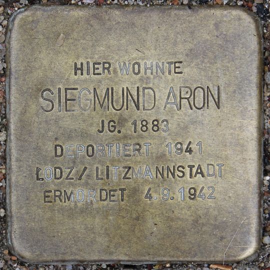 Stolperstein dedicated to Siegmund Aron