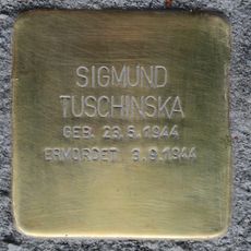 Stolperstein dedicated to Sigmund Tuschinska
