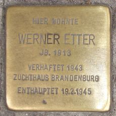 Stolperstein en memoria de Werner Etter