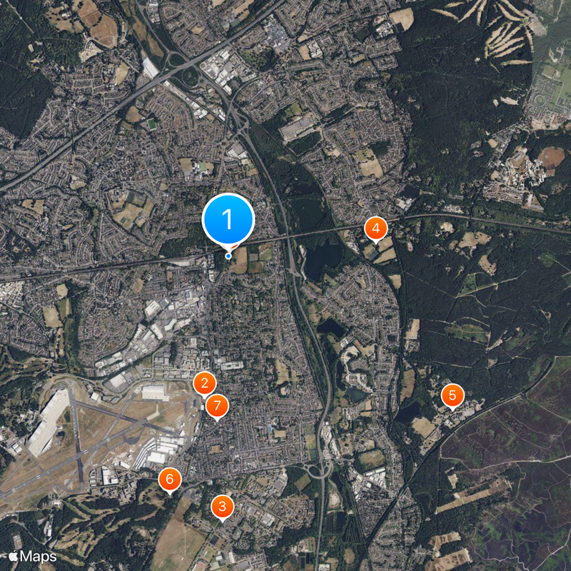 St Michael's Abbey, Farnborough Map