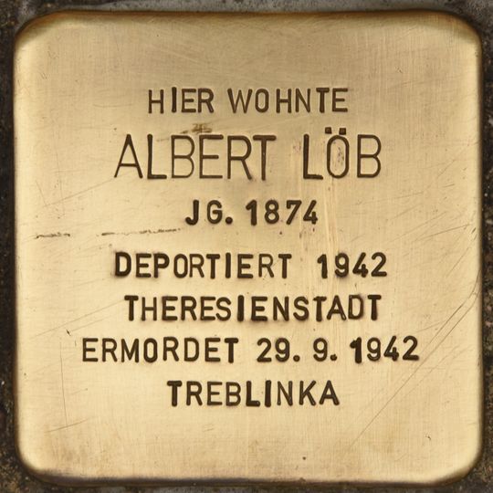 Stolperstein dedicated to Albert Löb