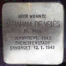 Stolperstein dedicated to Abraham de Vries