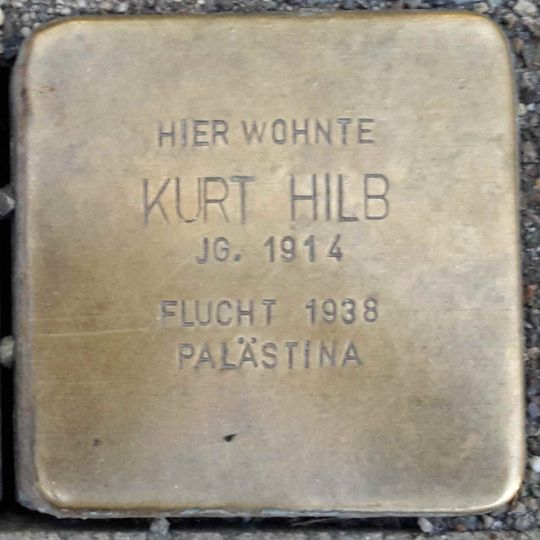 Stolperstein en memoria de Kurt Hilb