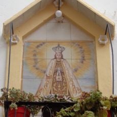 Ceramic panel of Our Lady of Mount Carmel
