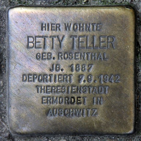 Stolperstein dedicated to Betty Teller