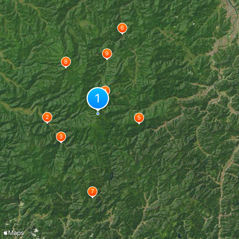 Mount Hyōno Map