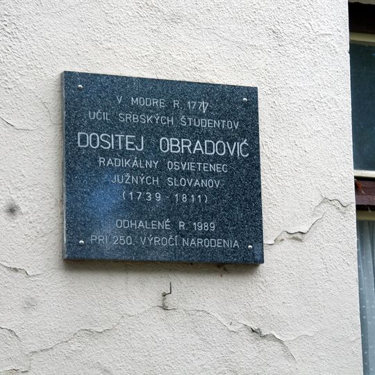 Býv. ev. gymnázium a pam. tabule, tabuľa pamätná III.