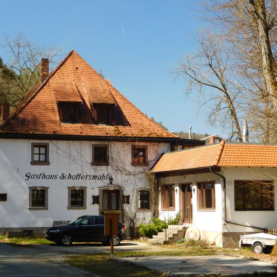 Ehemalige Mühle in Schottersmühle, heute Gaststätte